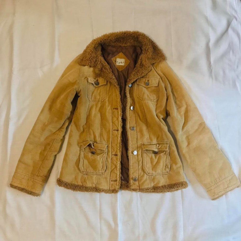 Faux Fur Corduroy Jacket